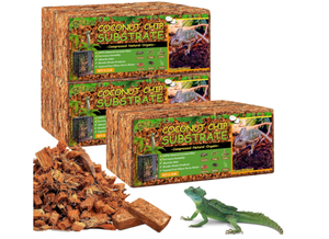 lot 167 image: Riare 6 Pack Natural Coconut Chip Substrate for Reptiles- Compressed Coconut Husk Reptiles Bedding, Coco Husk Chip Terrarium Substrate for Snakes, Tortoises, Ball Python, Frogs, Bearded Dragon, Lizard