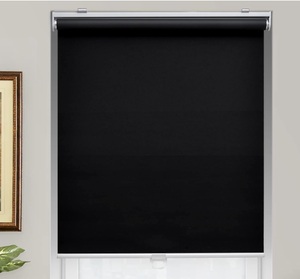 lot 212 image: Cordless Roller Shades Blackout Blinds for Windows Room Darkening Rolled Up Shades with Spring System, UV Protection Window Shades Door Blinds for Home and Office (52 W x 72 H, Black)