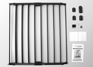 lot 225 image: Toddleroo by North States - Easy Swing & Lock Baby Gate Series 2 Metal Safety Gate for Stairs & Doorways - Adjustable 28.68 to 47.85 Inches Wide - 31 Inches Tall - Matte Bronze