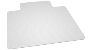 lot 227 image: ES Robbins EverLife AnchorBar 45-Inch by 53-Inch Vinyl Chair Mat with Lip for Medium Pile Carpet, Clear