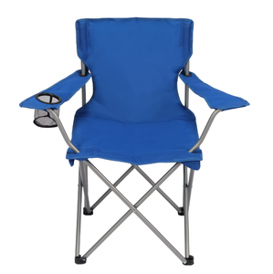 lot 238 image: Ozark Trail Quad Folding Camp Chair with Cup Holder, Blue