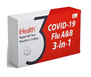 lot 248 image: LOT OF 5 iHealth COVID-19Flu A&B 3-in-1 Antigen Rapid Test