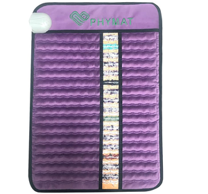 lot 18 image: PHYMAT Far Infrared Amethyst Heating Pad - 5 Color Natural Crystal Heating Mat - Infrared Heating Pad with Auto Shut Off - Overheat Protection,Smart Contro