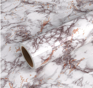 lot 273 image: VEELIKE Large Size 32x354 Glossy Marble Contact Paper for Countertop