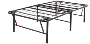 lot 277 image: Amazon Basics Foldable Metal Platform Bed Frame with Tool Free Setup, 18 Inches High, Sturdy Steel Frame, No Box Spring Needed, Twin, Black