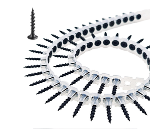 lot 279 image: Plastic Chain Belt Drywall Screws 1000pcs #6  1 Drywall to Wood Collated Screw