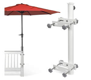 lot 291 image: 304 Stainless Steel Patio Umbrella Holder, Heavy-Duty Umbrella Deck Mount, for Outdoor Umbrella Holder for Deck Railing