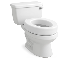 lot 292 image: Carex Toilet Seat Riser, Elongated Raised Toilet Seat Adds 3.5 inches to Toilet Height