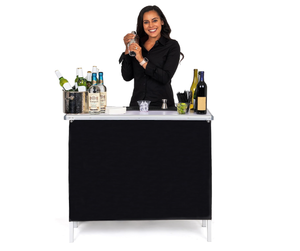 lot 433 image: GoBar Portable Bar Table for Events - Black, 3 Skirts