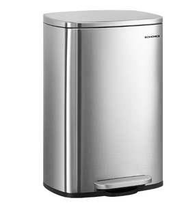 lot 446 image: SONGMICS 13 Gallon (50 L) Trash Can, Stainless Steel Kitchen Garbage Can, Recycling or Waste Bin