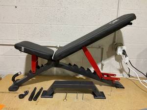 lot 57 image: FLYBIRD Weight Bench, 1200LBS Weight Capacity Strength Training Bench Heavy-duty Adjustable Workout Bench