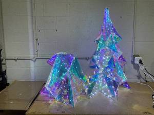 lot 65 image: Members Mark Holiday 6 Pre-Lit Prismatic Tree Decoration
