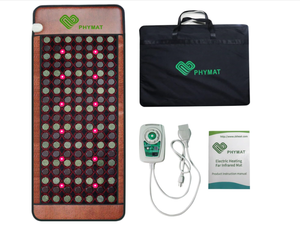 lot 73 image: PHYMAT Large Size Far Infrared Heating Pad - Jade Tourmaline Stone Heating Pad - Red Light Mat - Infrard Mat with Auto Shut Off - Overheat Protection,Smart Control(67x27)