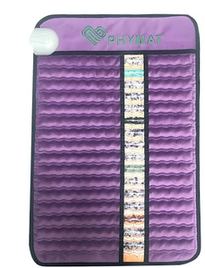 lot 310 image: PHYMAT Far Infrared Amethyst Heating Pad - 5 Color Natural Crystal Heating Mat - Infrared Heating Pad with Auto Shut Off - Overheat Protection, Smart Control (23x16) Cover not Included