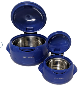 lot 383 image: Kitchen HQ Large & Small Thermal Microwaveable Insulated Bowls wLids