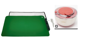 lot 490 image: Good Housekeeping 2 Piece Bundle Electric Warming Mat with Storage Bag and Salad Spinner