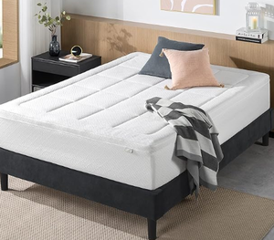 lot 95 image: ZINUS 2 Inch Cloud Memory Foam Mattress Topper, Quilted Plush Mattress Topper, Green Tea Memory Foam Mattress Topper, King