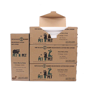 lot 176 image: PET N PET Cat Litter Box Liners,Drawstring Litter Liner Bag,Extra Large Size,Pan Liners 28 Counts