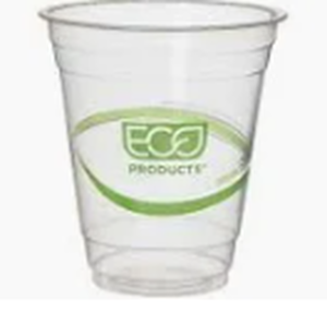 lot 184 image: Eco-Products GreenStripe Cold Cups 12 fl oz - 50  Pack - Clear, Green - Bioplastic - Cold Drink