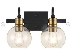 lot 185 image: JONATHAN Y Lighting Marais 2 Light 22 Wide LED Bathroom Vanity Light