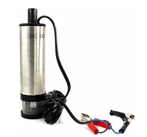 lot 190 image: Submersible Diesel Fuel Water Oil Suction Pump With Filter Accessories Stainless Steel DC 12V 24V 30LMin 60W Car Portable(12V)