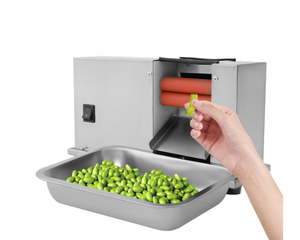 lot 197 image: 22Lbsh Electric Pea Sheller, 20W Semi-Automatic 304 Stainless Steel Bean Pea Sheller Peeling Machine Pea Peeler Stripper Stripping Bean Machine, US Plug
