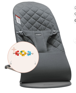 lot 396 image: BabyBjorn Bouncer Bliss, Anthracite Cotton COVER ONLY