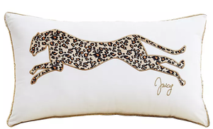 lot 399 image: Velvet Cheetah Decorative Pillow, 14 x 24