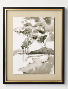 lot 497 image: 16x20 Washed Landscape Framed Wall Art - Hearth & Hand with Magnolia(2 pc)
