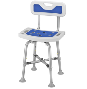 lot 464 image: Shower Chair for Seniros Elderly Handicap Disabled Bariatric Adults or Women with Back, Bench Seat for Inside Shower stall and Bathroom Bath Tub Seats Adjustable Small Stool Heavy Duty 500 lbs Chairs