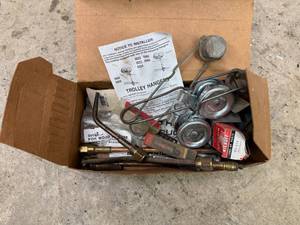 lot 21 image: Box of Torch tips, Igniters & Trolley Hangers