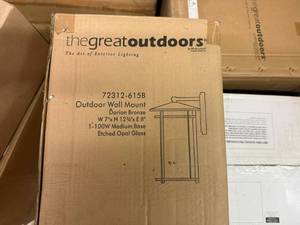 lot 44 image: Outdoor Wall Mount Light-Dorian Bronze