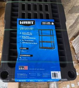 lot 55 image: Hart 4 Tier Plastic Shelf-150lb Capacity Per Shelf