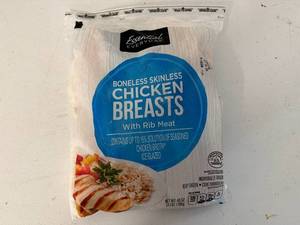 lot 165 image: CC. 3lbs avg Family Size Boneless Skinless Chicken Breasts