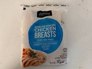 lot 170 image: CC. 3lbs avg Family Size Boneless Skinless Chicken Breasts
