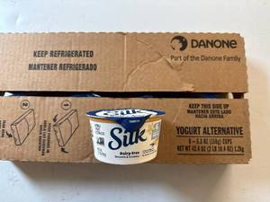 lot 163 image: G.. 16x Silk Vanilla Yogurt-Danone