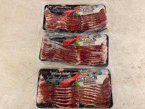 lot 57 image: 3x 12oz Hormel Black Label Bacon-Cinnamon Toast Crunch