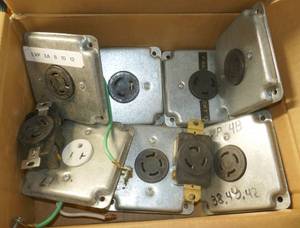 lot 24 image: Box of NINE various receptacles
