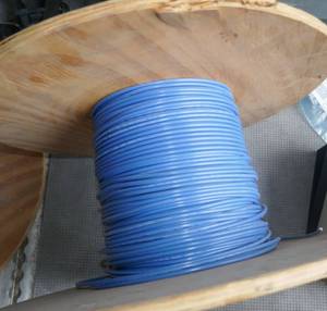 lot 36 image: Blue 12 AWG Solid copper wire about 350 ft