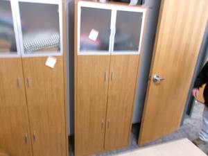 lot 7 image: Wood Storage Cabinet