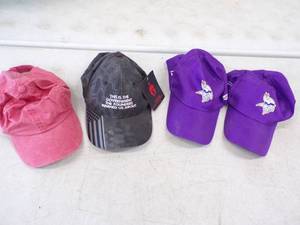 lot 55 image: 4 Caps Vikings, Camo and Pink Cap