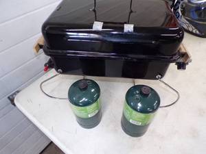 lot 67 image: Portable Propane Grill with 2 propane tanks