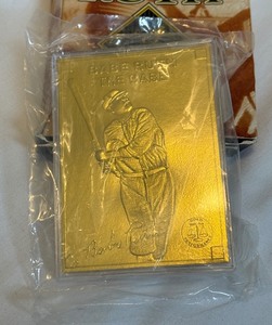lot 97A image: Babe Ruth Minted Collectors Gold Baseball Card