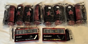 lot 102A image: (10) 2008 McDonalds NHL Star Sticks Goalie Edition - Fleury, Brodeur, Luongo and More