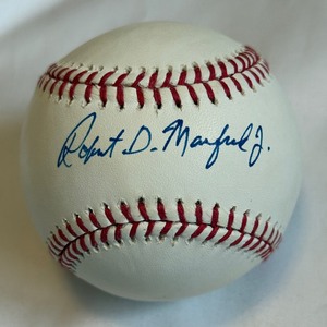 lot 111 image: Rob Manfred (MLB Commissioner) Signed Rawlings OMLB Commissioner Edition Baseball