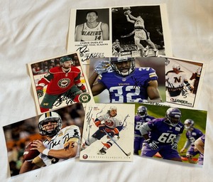 lot 123 image: (7) Various Sports Autos - Vikings, Wild, North Stars and More