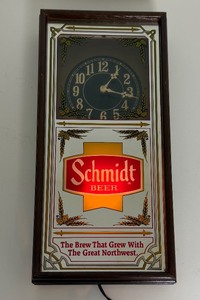 lot 34 image: Vintage SCHMIDT Wall Mount Lighted Clock