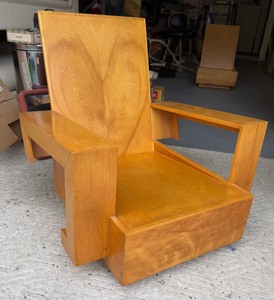 lot 45 image: INCREDIBLE Frank Lloyd Wright Stlye MID CENTURY Arm Lounge Chair Custom Made in 1949 #2