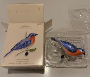 lot 54 image: 2010 Hallmark KEEPSAKE Eastern Bluebird Christmas Ornament
