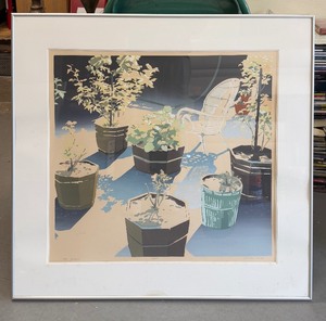 lot 63 image: BEAUTIFUL Signed & Numbered Janvier Lange Silkscreen City Garden